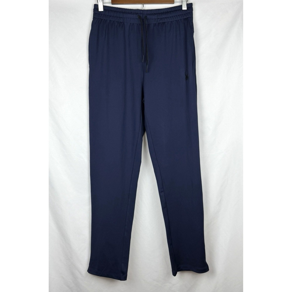 NWT Spyder Active Men Small Blue Track Pants Joggers Performance Elastic Waist‎